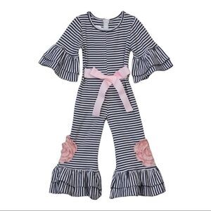Striped Jumpsuit Sz 7-8‎